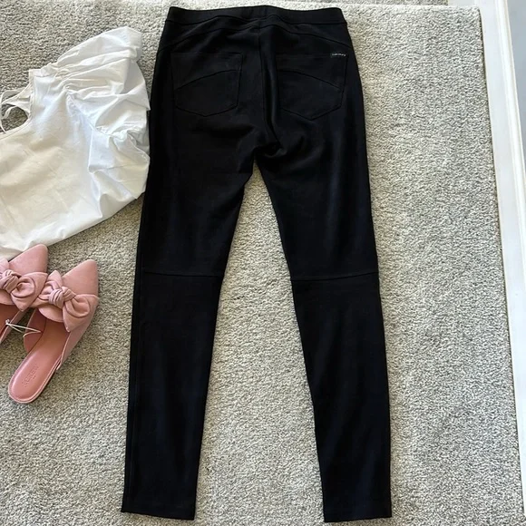 Anthropologie Sanctuary Grease Black Faux Suede Legging Pants - Picture 6 of 10